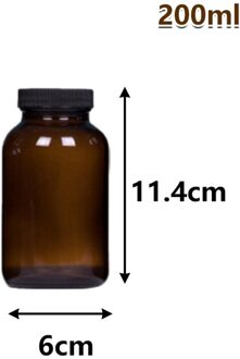 Donkerbruin Brede Mond Glazen Fles Lichtdicht Gezondheid Producten Aparte Bottelen Bruine Glazen Fles Verschillende Grootte