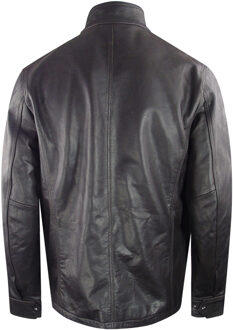 donkerbruin Grant leren jack - S