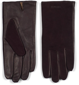 Donkerbruine Leren Handschoenen voor Dames Howard London , Black , Heren - 8 In,8 1/2 In,7 In,7 1/2 IN