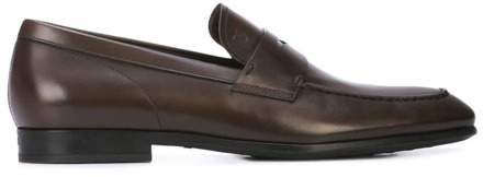 Donkerbruine platte schoenen Tod's , Brown , Heren - 41 1/2 Eu,42 Eu,43 Eu,40 1/2 EU