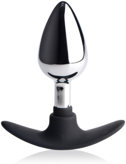 Donkere Indringer - Metalen en Silicone Anale Plug - Medium - Donkere Indringer - Metalen en Silicone Anale Plug - Medium