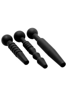 Donkere Stangen - 3 Delige Silicone Penis Plug Set - Donkere Stangen - 3 Delige Silicone Penis Plug Set
