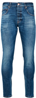 Donkere stretch denim Yaren jeans Don The Fuller , Blue , Heren - W32