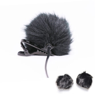 Donkergrijs Kunstmatige Bont Microfoon Voorruit Outdoor Mic Voorruit Wind Muff Voor Revers Microfoon 1Pc