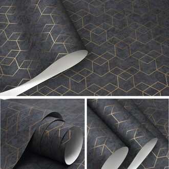 Donkergrijs Luxe Geometrische Behang Roll Zwart Grijs Behang Modern Slaapkamer Woonkamer Achtergrond Home Muur Decor F