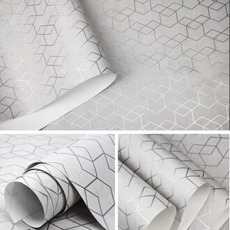 Donkergrijs Luxe Geometrische Behang Roll Zwart Grijs Behang Modern Slaapkamer Woonkamer Achtergrond Home Muur Decor