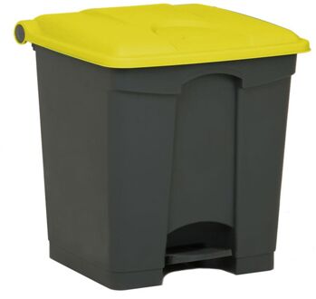 Donkergrijze Pedaal-afvalbak – 30 Liter, Pp Kunststof