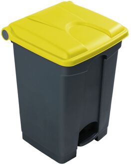 Donkergrijze Pedaal-afvalbak – 45 Liter, Pp Kunststof