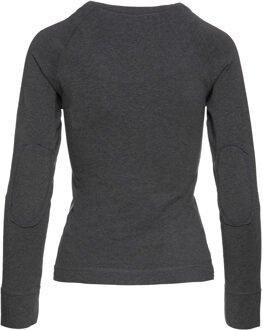 Donkergrijze top met V-hals Donkergrijs - XS