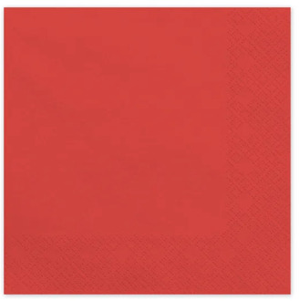 Donkerrode servetten 20 stuks Rood - Zalm