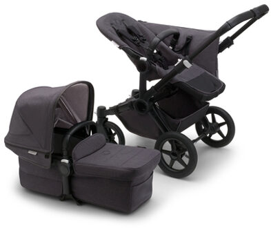 Donkey 5 Mono Kinderwagen 2 In 1 Premium Black Washed Black Zwart