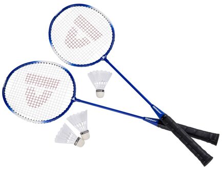 Donnay badmintonset blauw 6-delig 67 cm - Badmintonsets