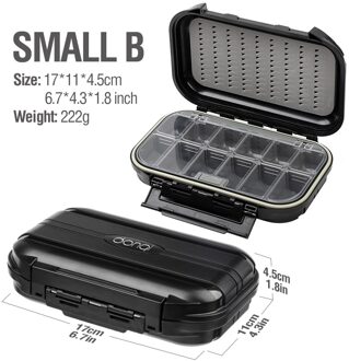 DONQL Visgerei Box Lokken Vis Haak Waterdichte Dubbelzijdig Plastic Baits Storage Case 12 Compartimenten Sterkte Vishaak Doos klein B