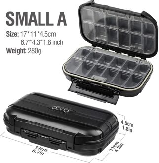 DONQL Visgerei Box Lokken Vis Haak Waterdichte Dubbelzijdig Plastic Baits Storage Case 12 Compartimenten Sterkte Vishaak Doos SMAII A