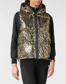 Dons Vest Leopard Goud