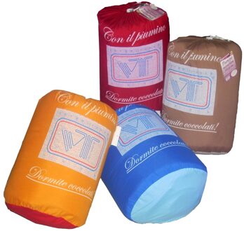 Donsjack Bicolor Dubbele Geconfronteerd Patroon U Slaap Verwend Blauwe Kleur-Avio Enkele Blauwe