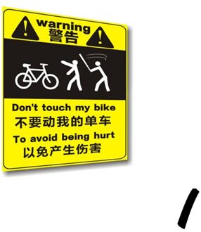 Dont Touch Mijn Fiets Sticker Waterdichte Veiligheid Reflecterende Stickers Outdoor Night Waarschuwing Sticker Decoratie 4 Stijl RR7022 1
