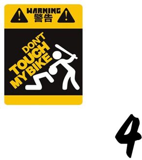 Dont Touch Mijn Fiets Sticker Waterdichte Veiligheid Reflecterende Stickers Outdoor Night Waarschuwing Sticker Decoratie 4 Stijl RR7022