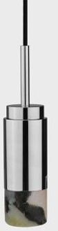Donya Onyx Cylinder Hanglamp - Gemixte kap - Gepolijst roestvrij staal