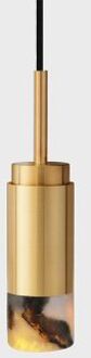 Donya Onyx Cylinder Hanglamp - Gemixte kap - Goud PVD