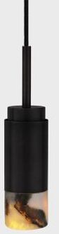 Donya Onyx Cylinder Hanglamp - Gemixte kap - Zwart PVD