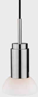 Donya Onyx Moon Hanglamp - Witte kap - Gepolijst roestvrij staal