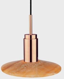 Donya Onyx Solar Hanglamp - Amberkleurige kap - Gepolijst koper