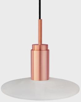 Donya Onyx Solar Hanglamp - Witte kap - Geborsteld koper