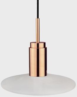 Donya Onyx Solar Hanglamp - Witte kap - Gepolijst koper