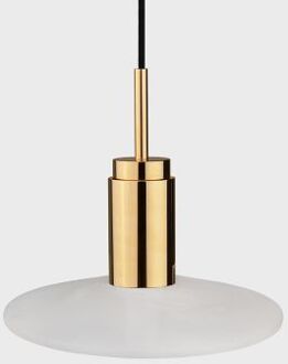 Donya Onyx Solar Hanglamp - Witte kap - Gepolijst messing