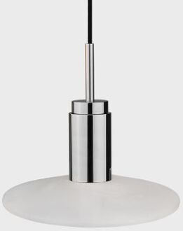 Donya Onyx Solar Hanglamp - Witte kap - Gepolijst roestvrij staal