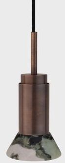 Donya Onyx Trapeze Hanglamp - Gemixte kap - Gebruind messing