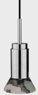 Donya Onyx Trapeze Hanglamp - Gemixte kap - Gepolijst roestvrij staal