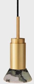 Donya Onyx Trapeze Hanglamp - Gemixte kap - Goud PVD