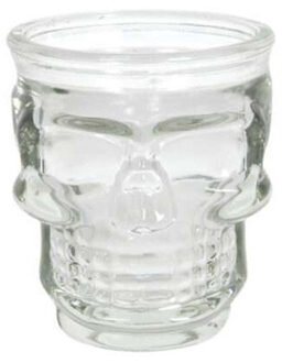 Doodshoofd shotglas - glas - 50ml - shot glazen / borrel glaasje - shotjes