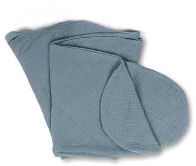 Doomoo Cover Tetra Blue - Hoes voor Voedingskussen Comfy Big - Biokatoen - 190cm