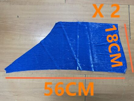Door 2 Stuks, Kleine Scarps Van Fluwelen Zijde Stof Voor Diy, Blauw