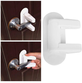 Door Lever Handles Child Door Lever Lock Safety Proof Doors Adhesive Lever Handle Baby Safety Lock Compatible Standard 3M
