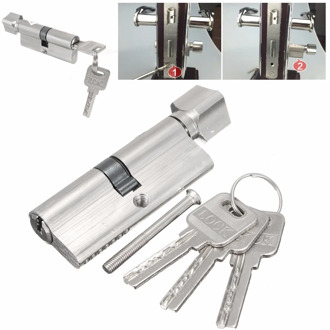 Door lock cylinder 70mm 90mm Security Copper Lock Cylinder Interior Bedroom Living Handle Brass Key Locking door cylinder