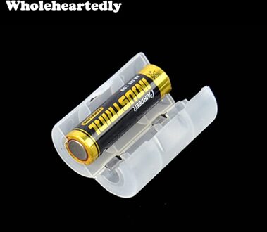 Doorschijnend Wit Aa Naar C Formaat Batterij Adapter Houder Converter Shell Cover Case