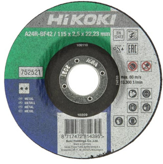 Doorslijpschijf 115X2,5Mm Vlak Voor Metaal - 752511