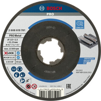 Doorslijpschijf Metaal X-Lock 115X2.5mm - 2608619781