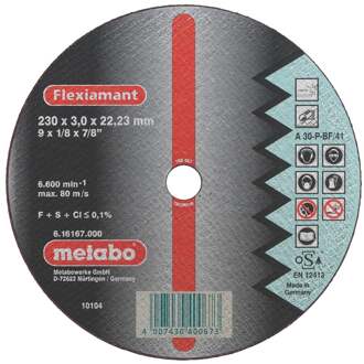 Doorslijpschijf Ø 180x3,0x22,2 RVS Flexiamant - 25 stuks - 616299000