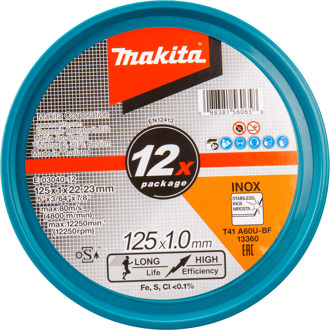 Doorslijpschijf RVS 125 mm - E-03040-12