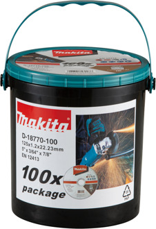 Doorslijpschijf RVS 125x22,23x1,2mm, 100 stuks - D-18770-100