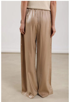Doorty pants shiny pantalons nkf09044 Beige - L