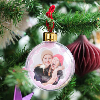 Doorzichtige kerstbal - Set van 2