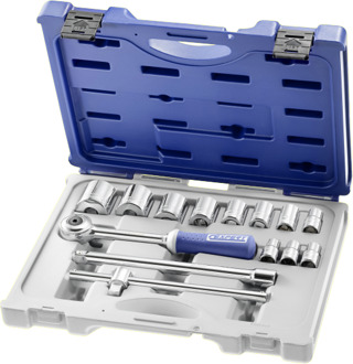 doppenset 1/2" | 14-delig | incl. koffer | E032938 - E032938