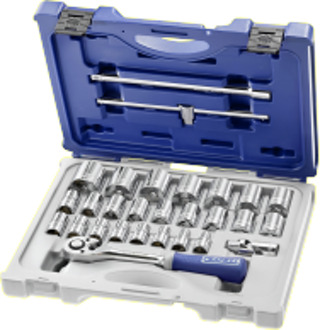 doppenset 1/2" | 28-delig | incl. koffer | E032939 - E032939