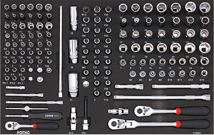 Doppenset 1/4" & 3/8", 142-delig 214201